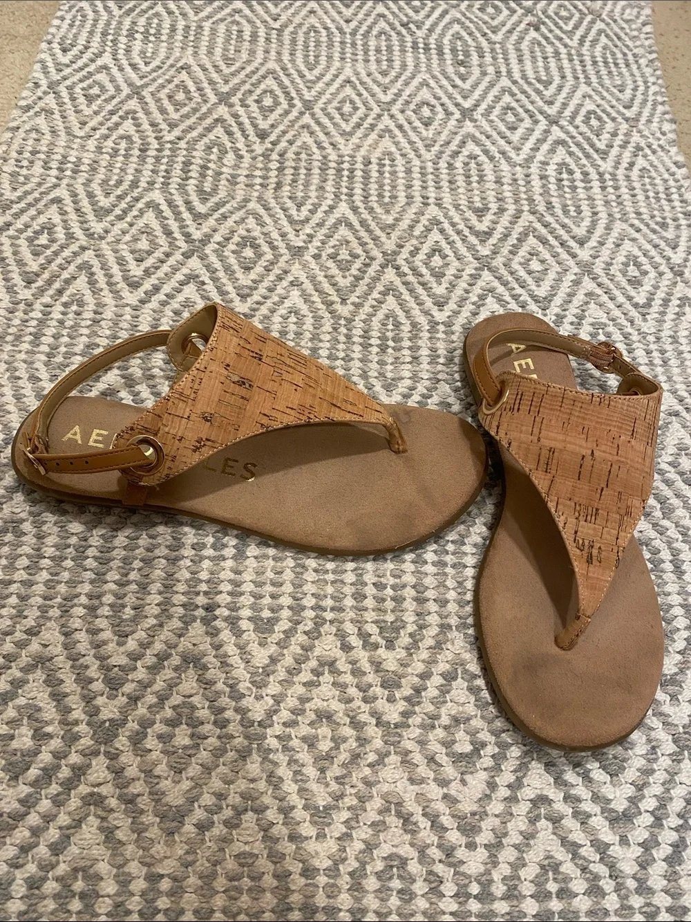 Aerosoles 8 Conclusion Tan Cork Sandals